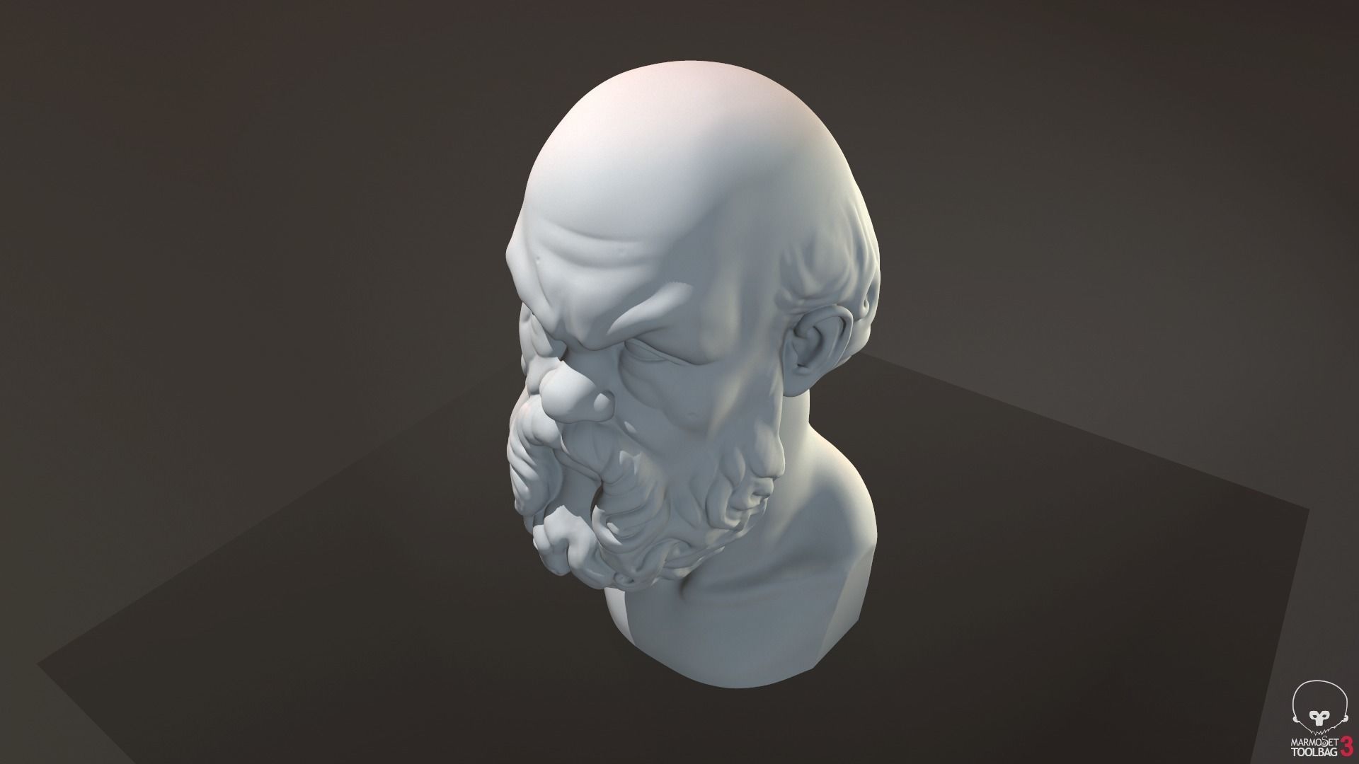 Bust of Socrates 3D print model_5