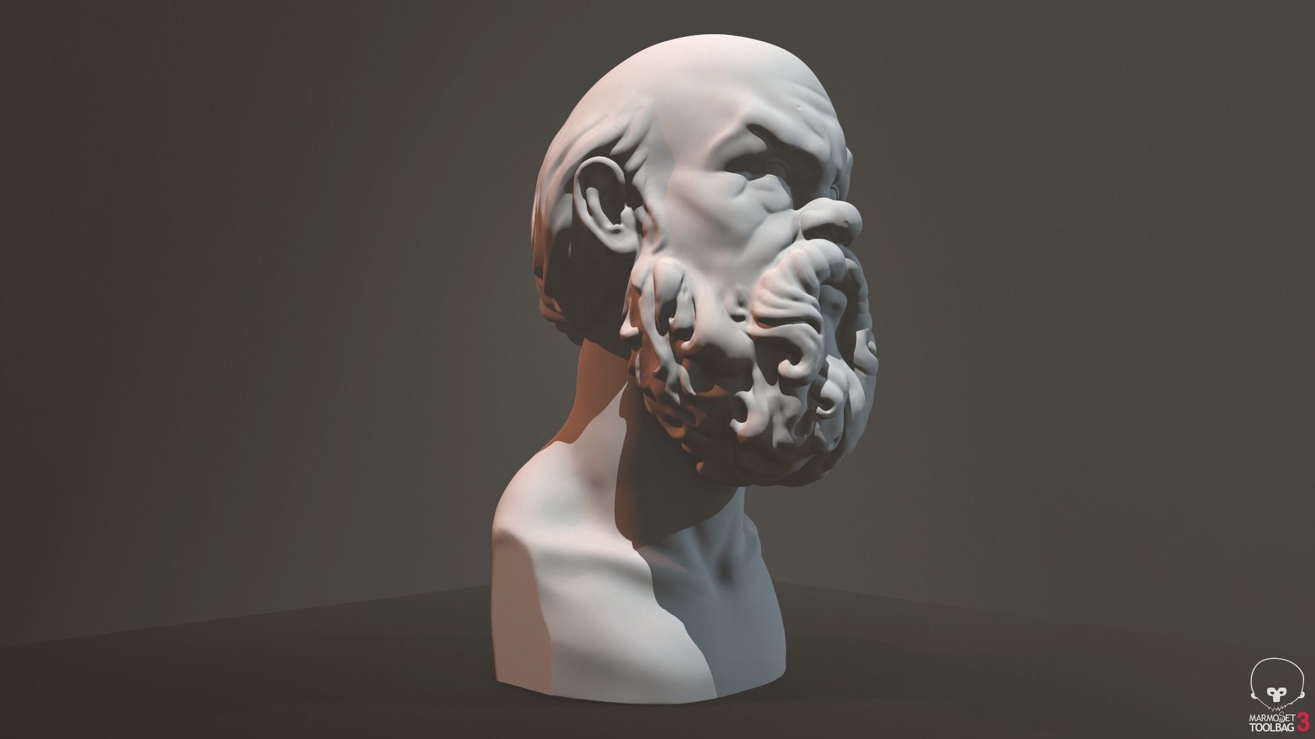 Bust of Socrates 3D print model_3