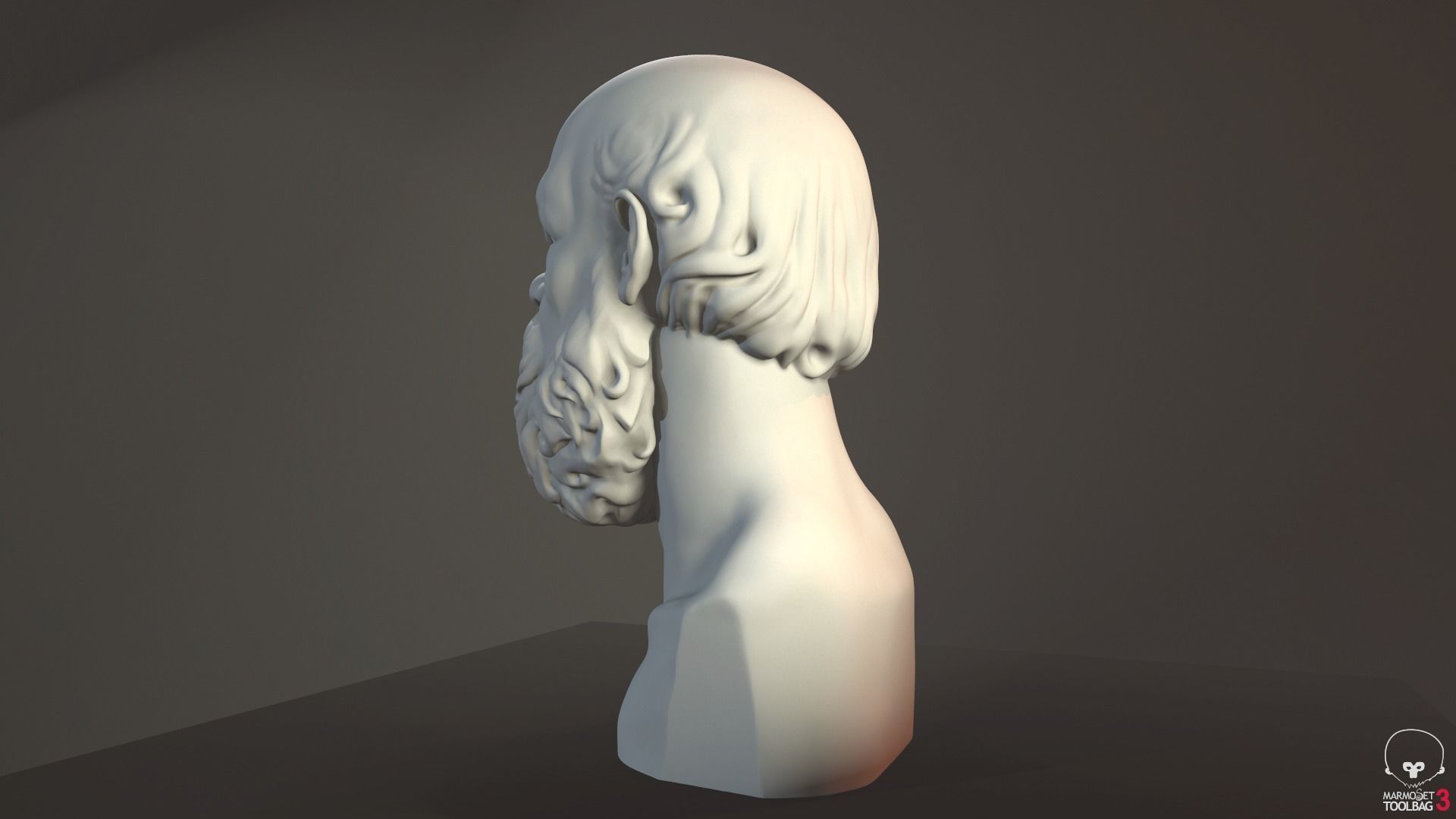 Bust of Socrates 3D print model_4