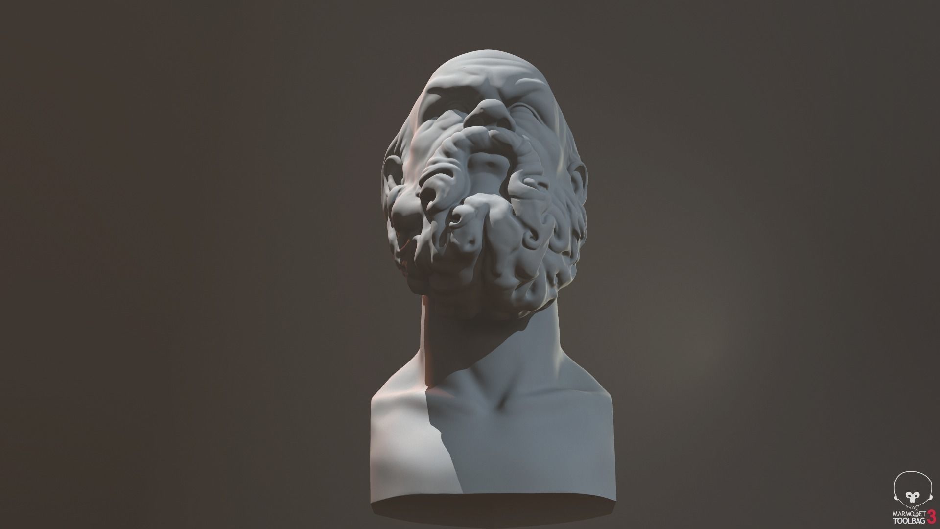 Bust of Socrates 3D print model_6