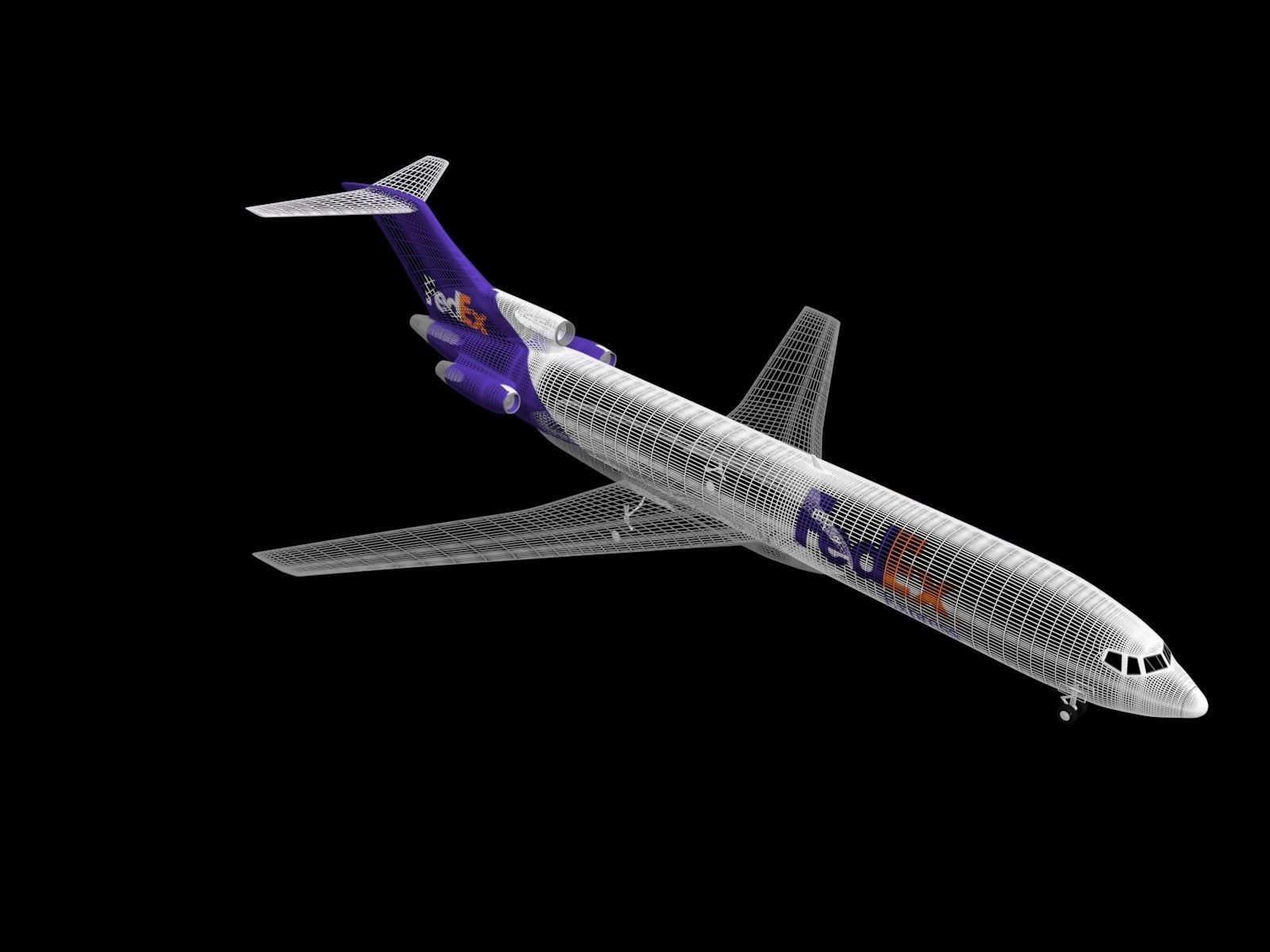 Boeing 727-200F Advanced Freighter 3D model_5