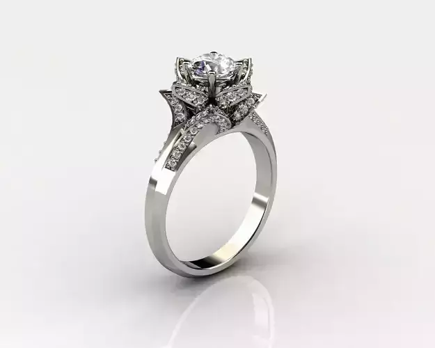 Flower Rings 02 3D print model
