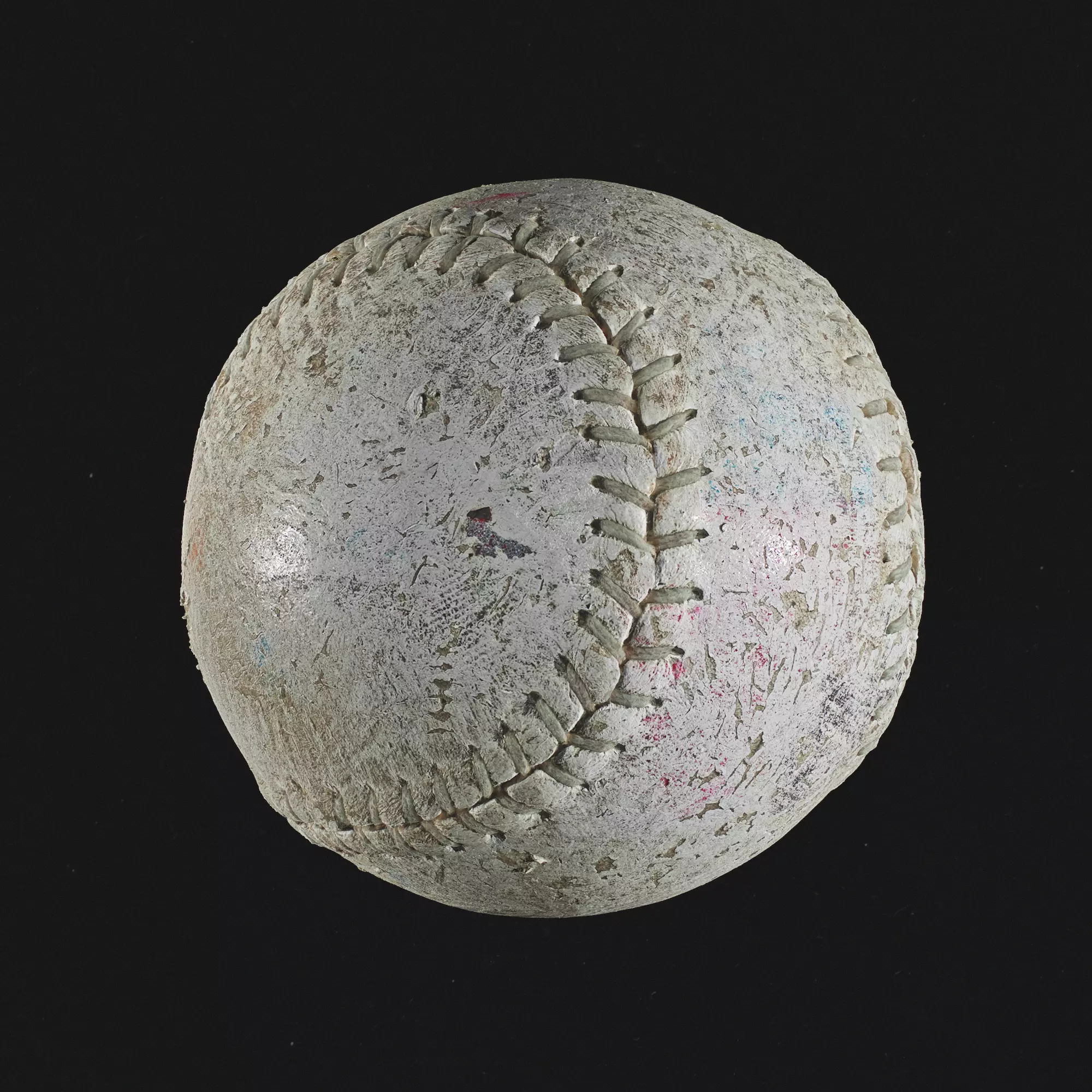 Baseball based on scan Low-poly 3D model_0