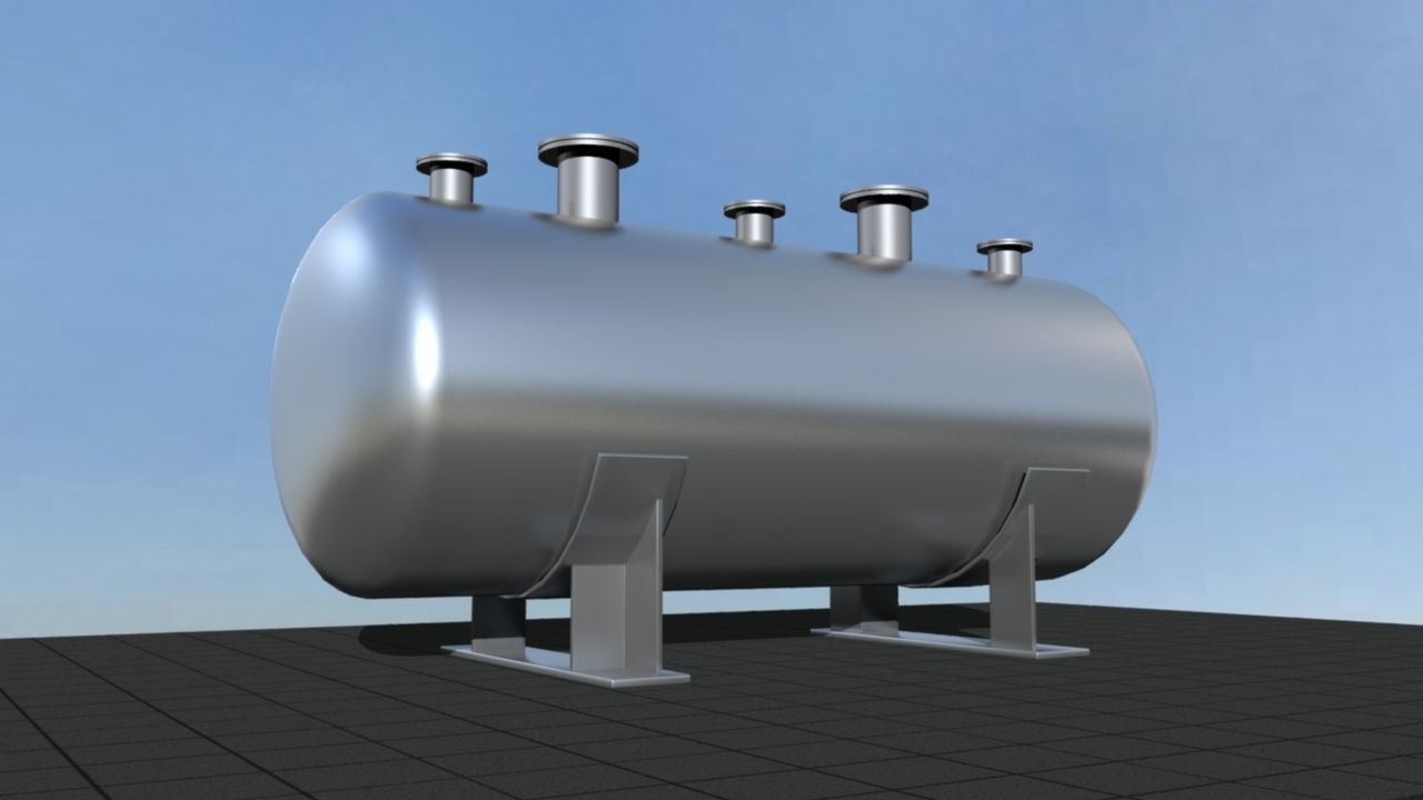 Chemical storage tank 3D model