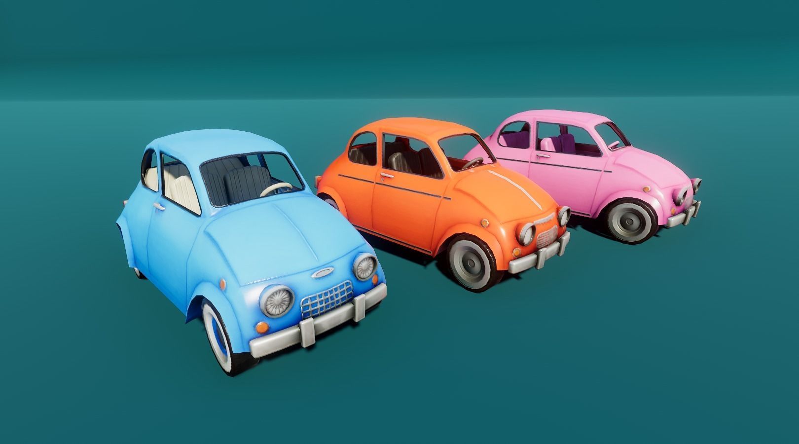 Stylized Cars Low-poly 3D model_4