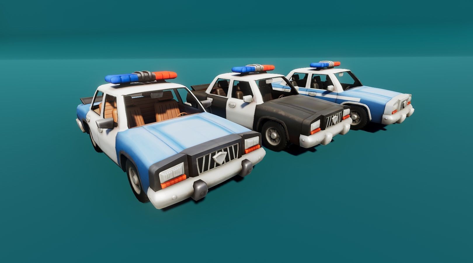 Stylized Cars Low-poly 3D model_8