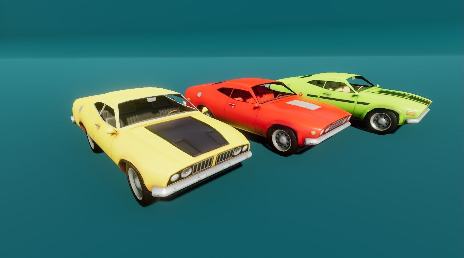 Stylized Cars Low-poly 3D model_3