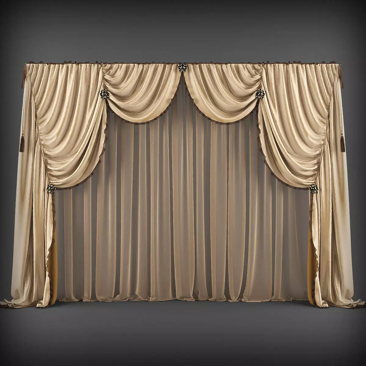 Curtain 3D model 110 3D model_0