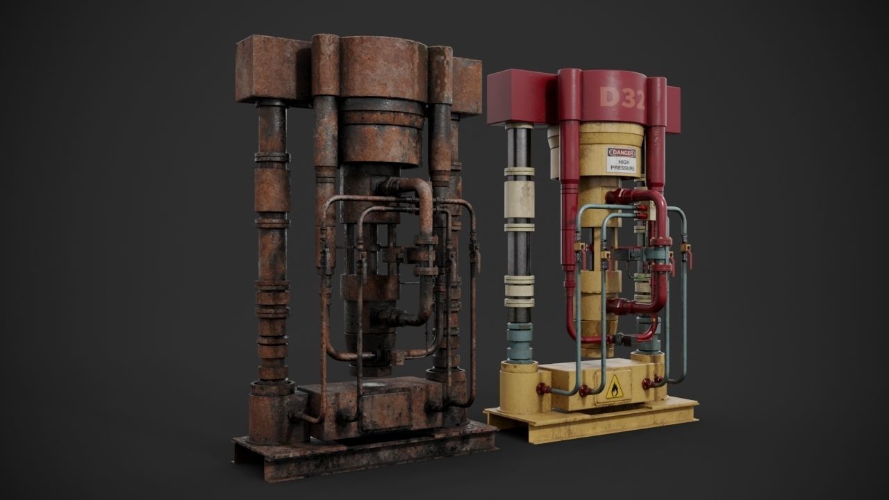 Machinery device 3D model_2