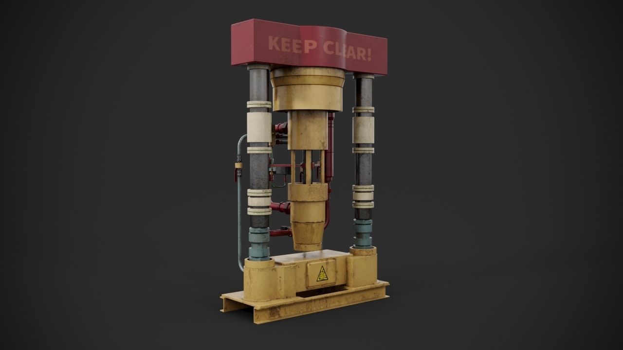 Machinery device 3D model_4