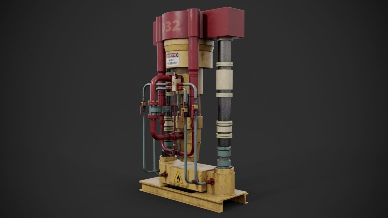 Machinery device 3D model_3