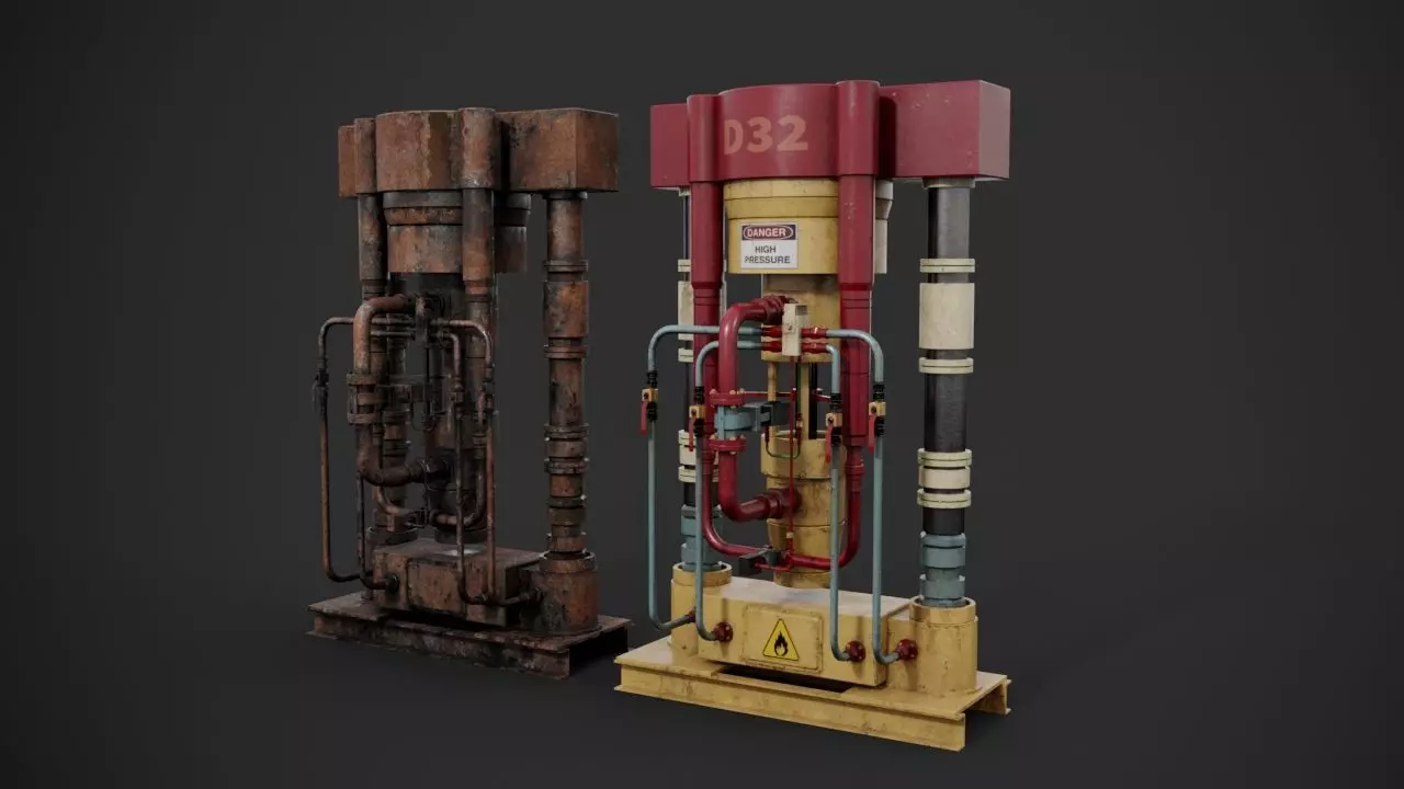 Machinery device 3D model_0