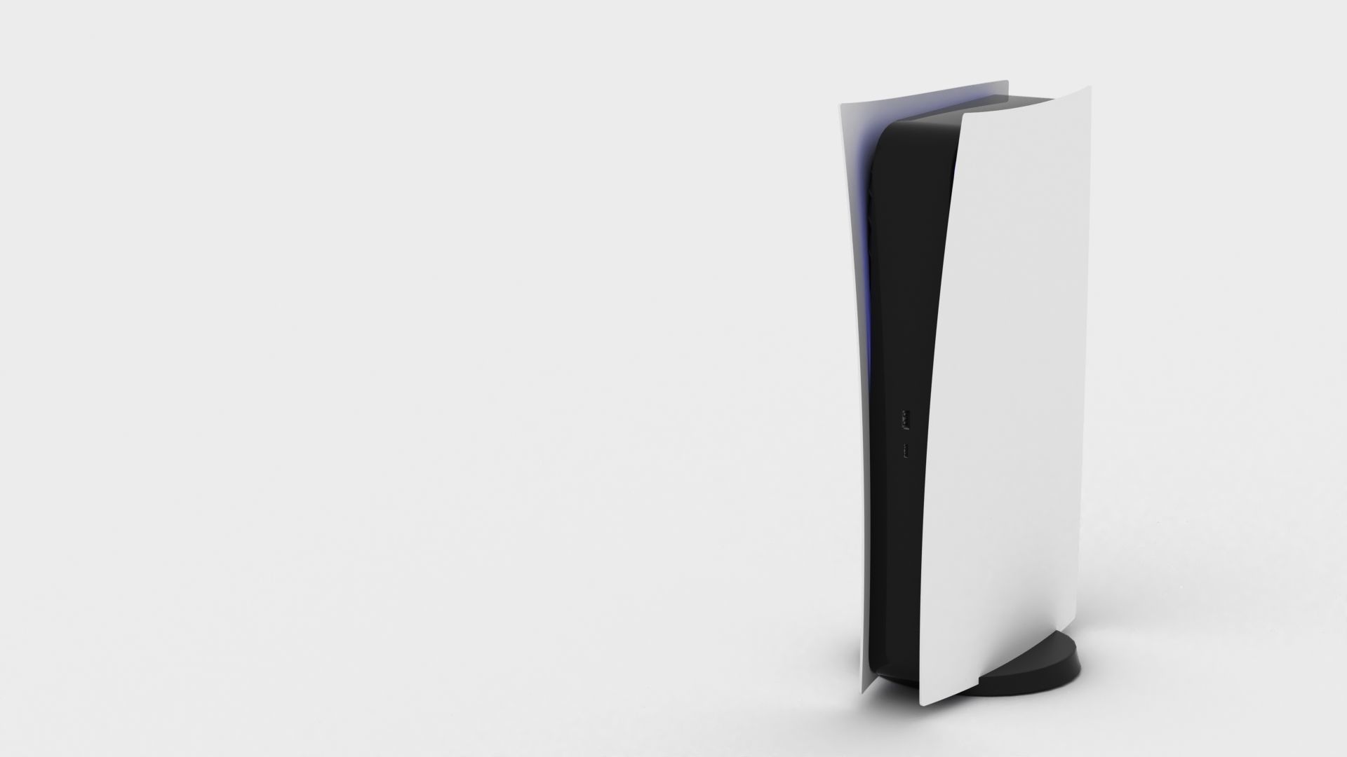 PS5 - SONY Playstation 5 console v3 disk and digital low poly Free low-poly 3D model_25