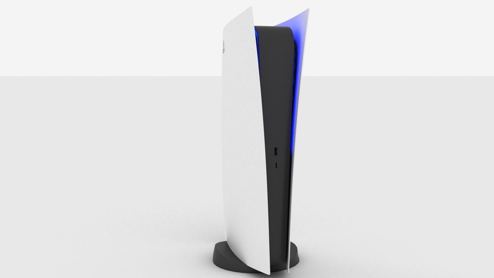 PS5 - SONY Playstation 5 console v3 disk and digital low poly Free low-poly 3D model_13