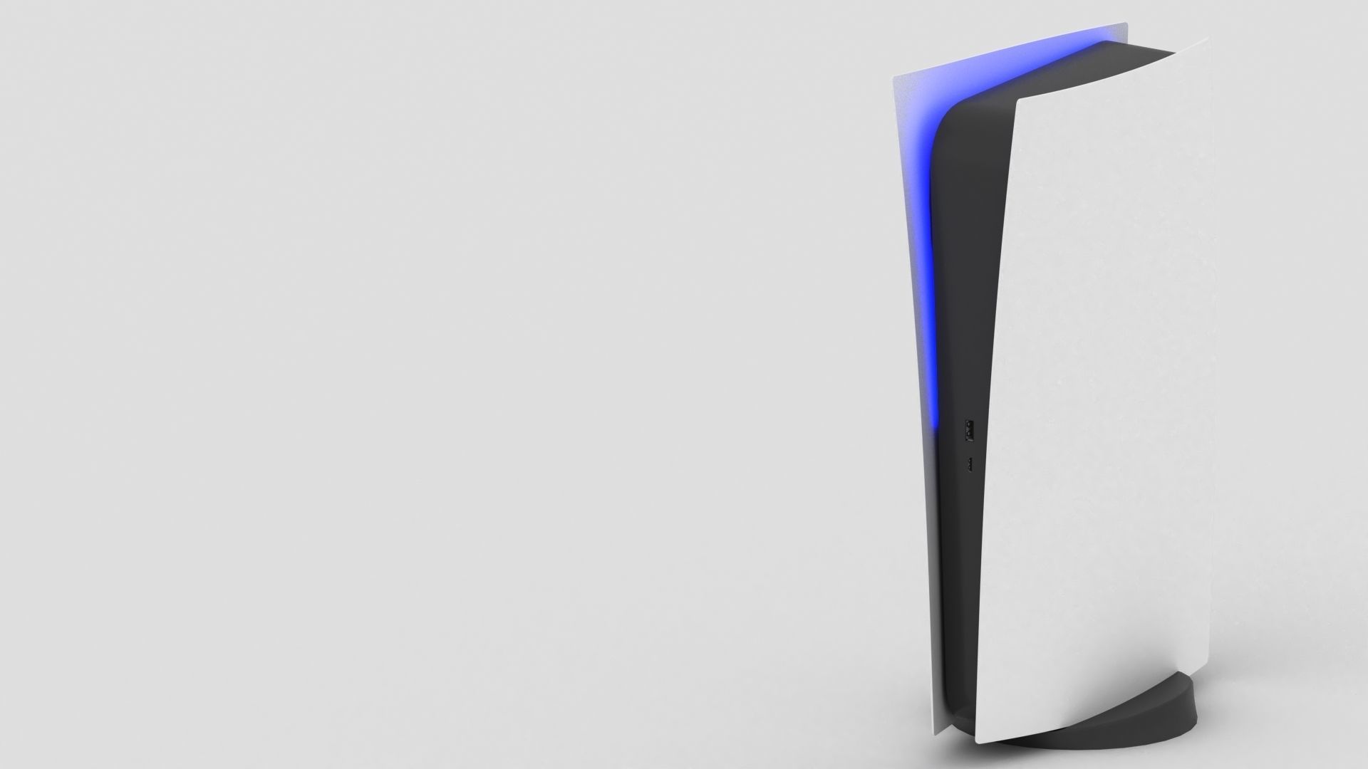 PS5 - SONY Playstation 5 console v3 disk and digital low poly Free low-poly 3D model_12