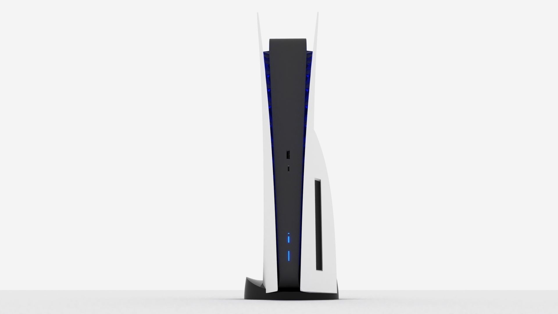 PS5 - SONY Playstation 5 console v3 disk and digital low poly Free low-poly 3D model_6