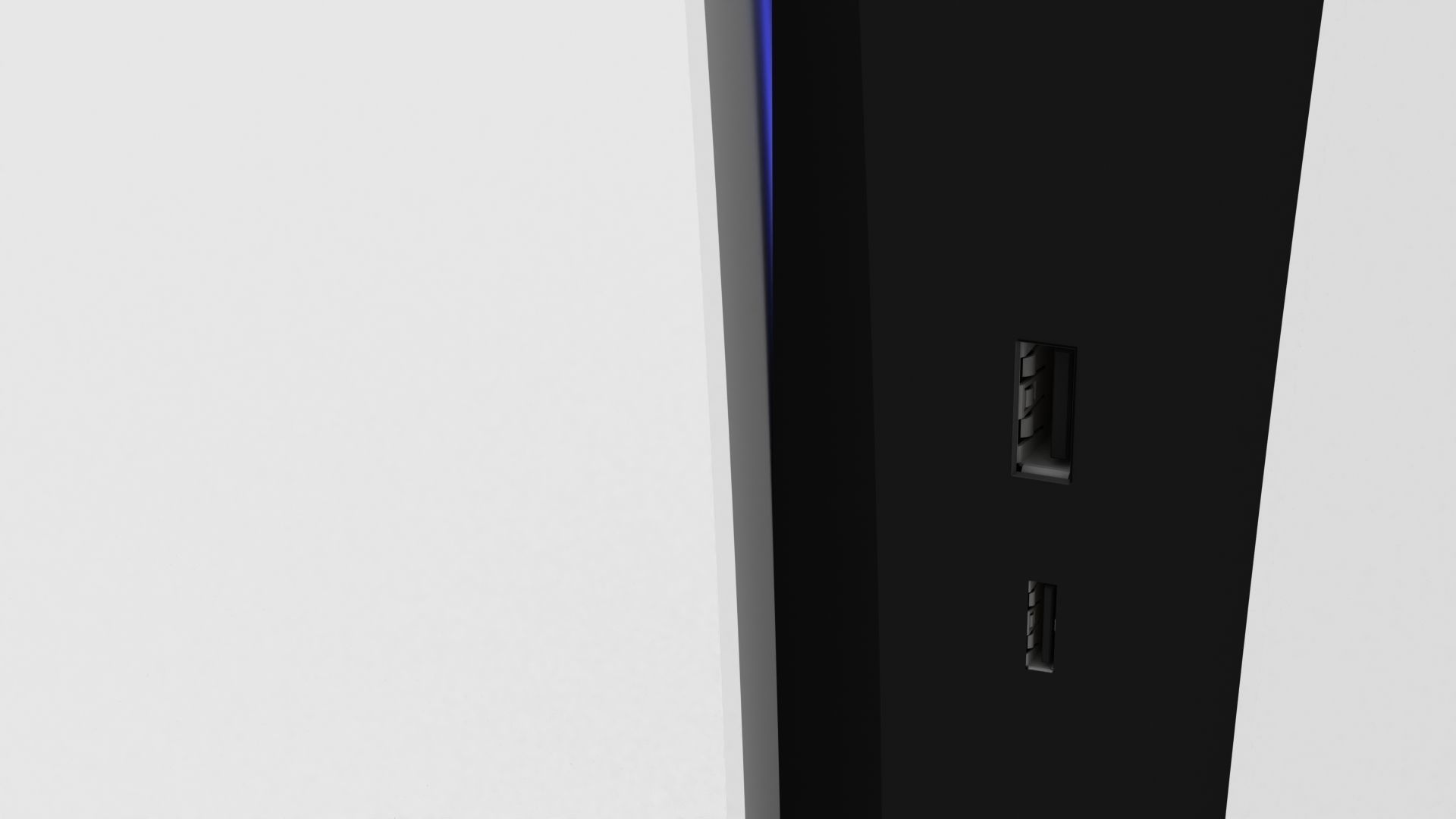 PS5 - SONY Playstation 5 console v3 disk and digital low poly Free low-poly 3D model_21