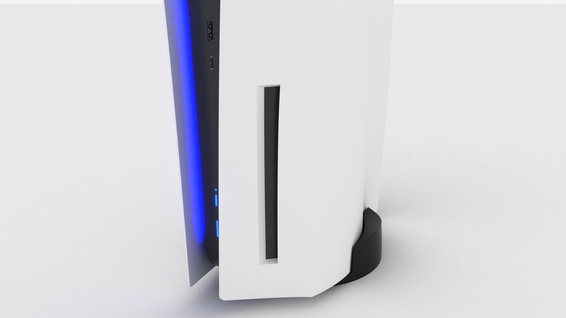 PS5 - SONY Playstation 5 console v3 disk and digital low poly Free low-poly 3D model_8