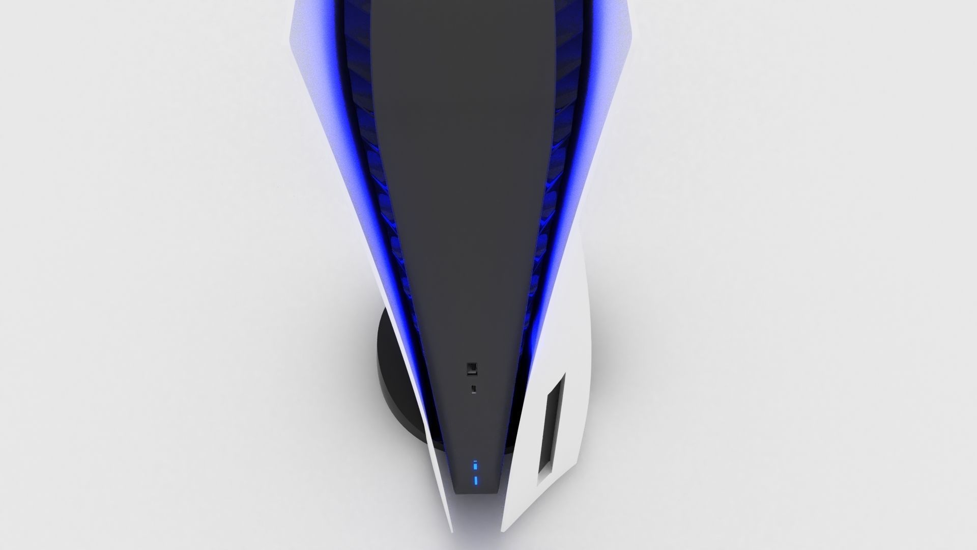 PS5 - SONY Playstation 5 console v3 disk and digital low poly Free low-poly 3D model_7