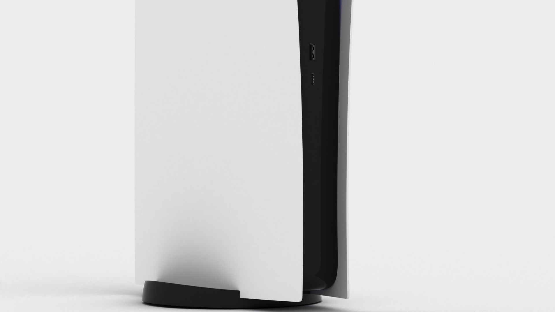 PS5 - SONY Playstation 5 console v3 disk and digital low poly Free low-poly 3D model_31