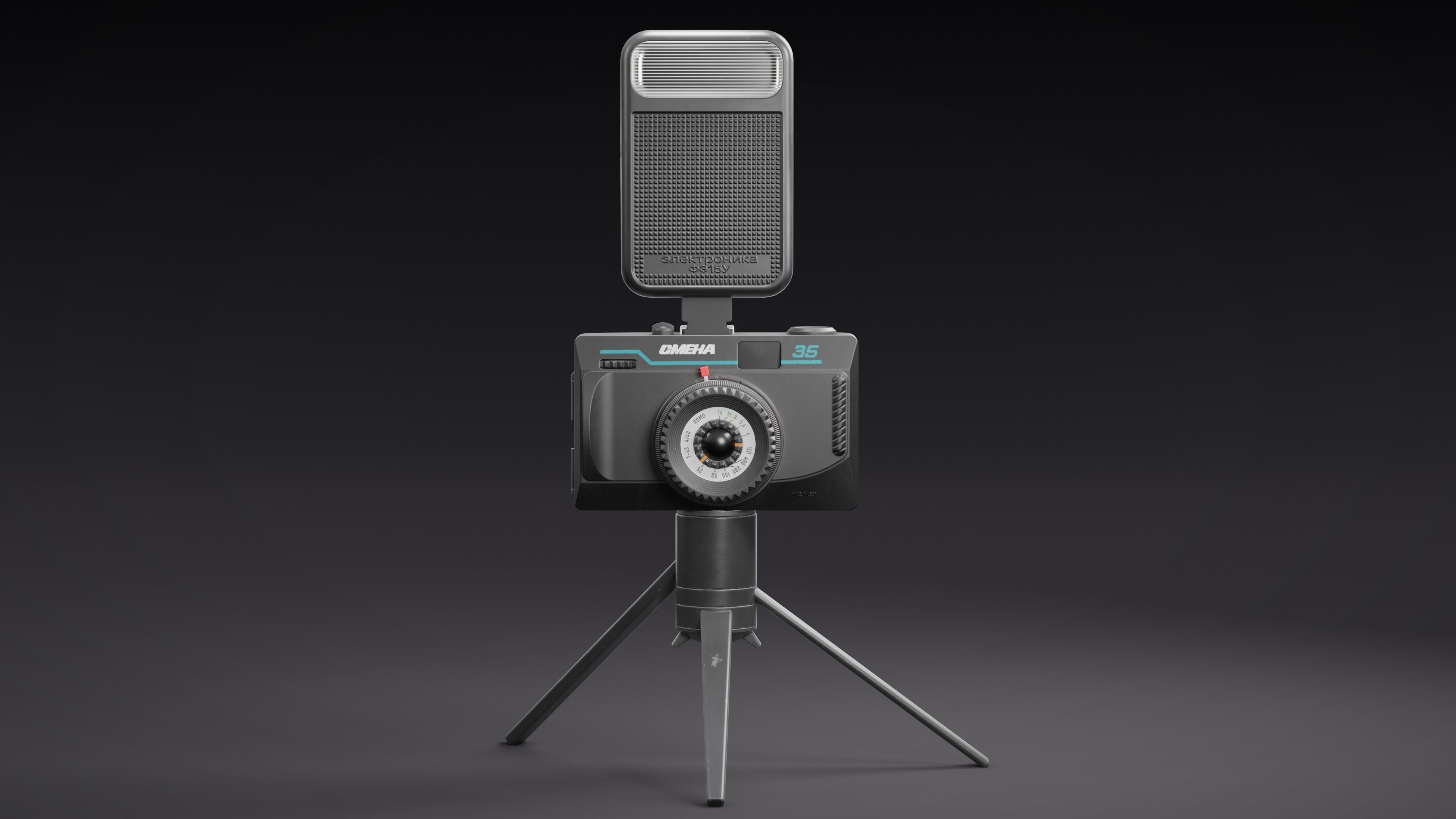 Smena-35 camera Low-poly 3D model_1