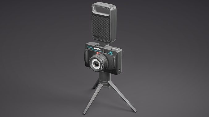 Smena-35 camera Low-poly 3D model