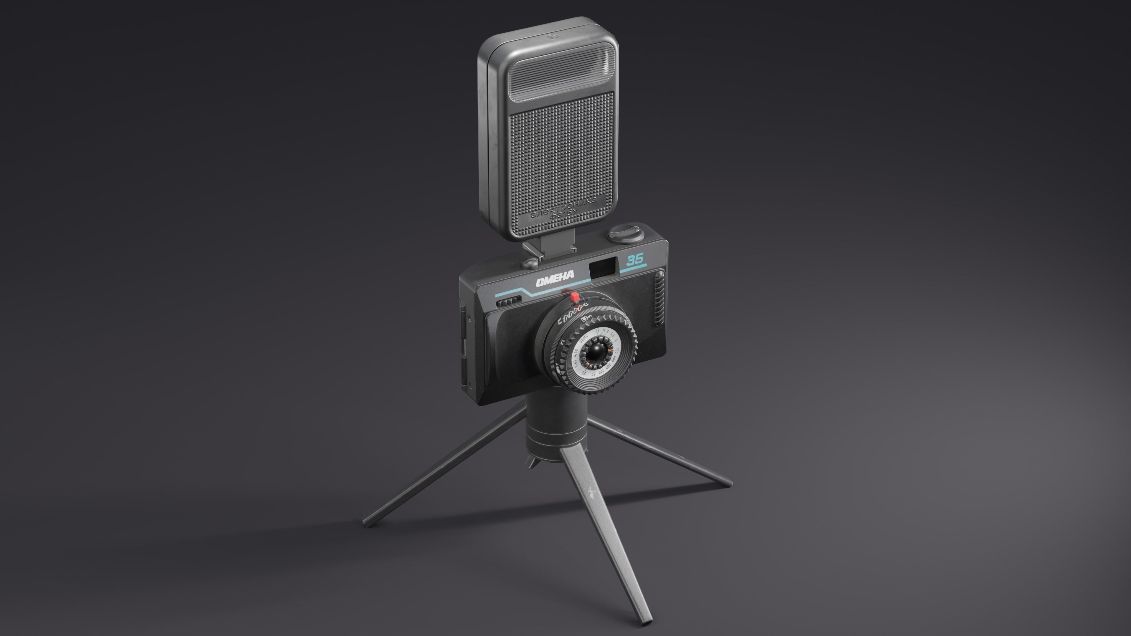 Smena-35 camera Low-poly 3D model_2