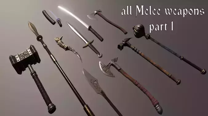 all melee weapons