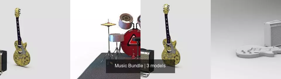 Music Bundle 3D Model Collection_1