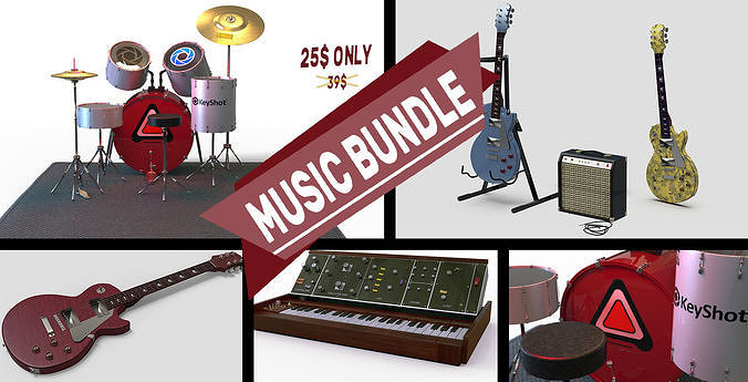 Music Bundle 3D Model Collection