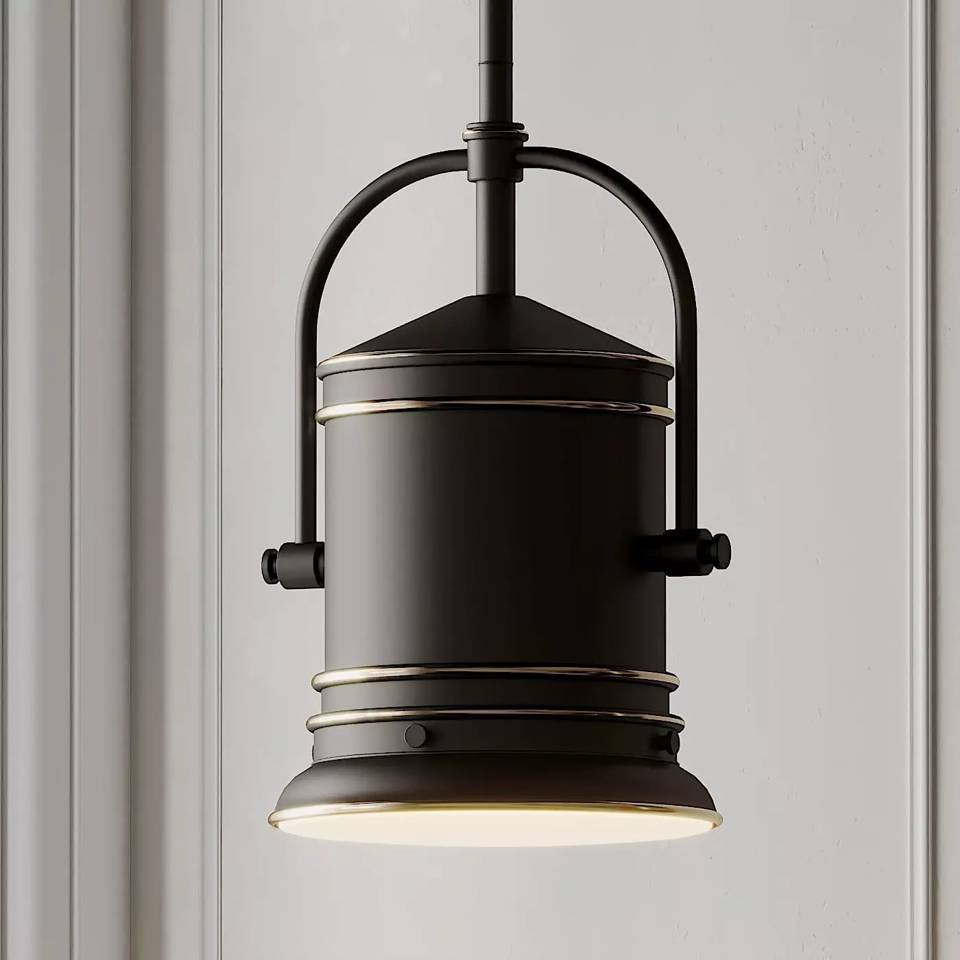 Hinkley Pullman Wide Oil-Rubbed Bronze Mini Pendant 3D model