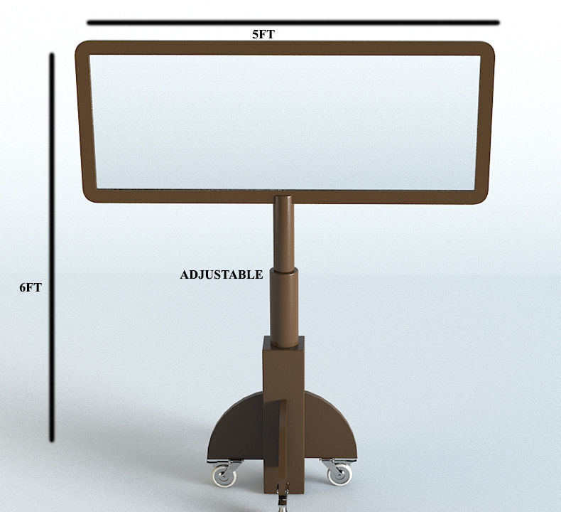 Ajustable Partition for Covid 19 3D model_1