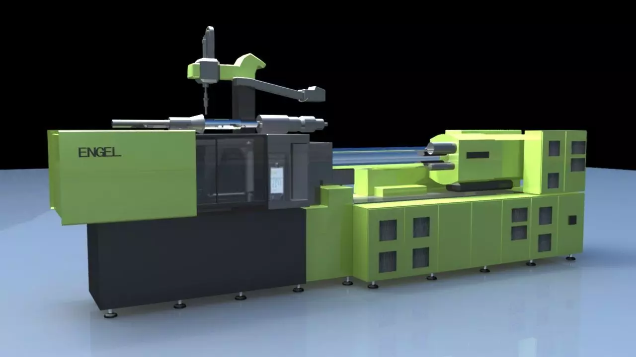 injection molding machine 3D model_0