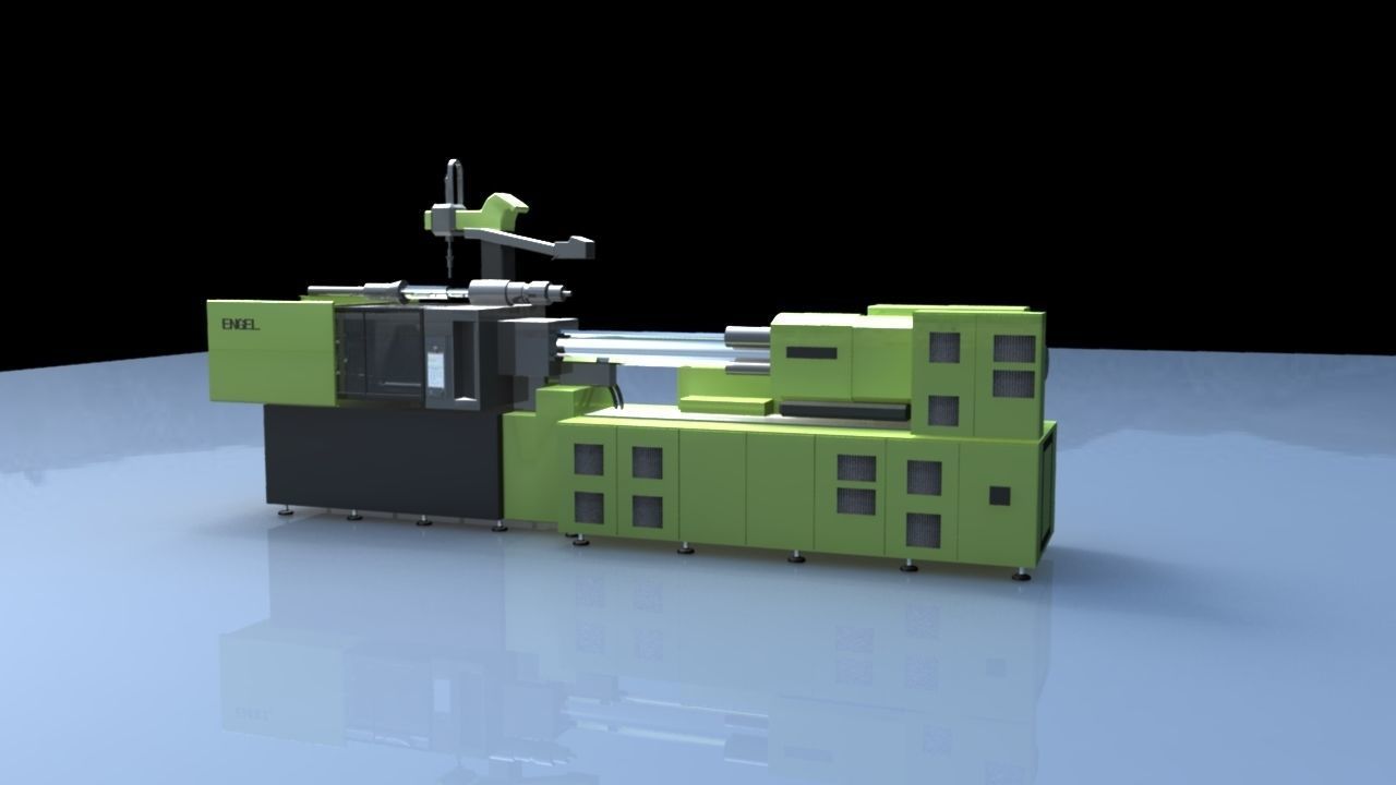 injection molding machine 3D model_1