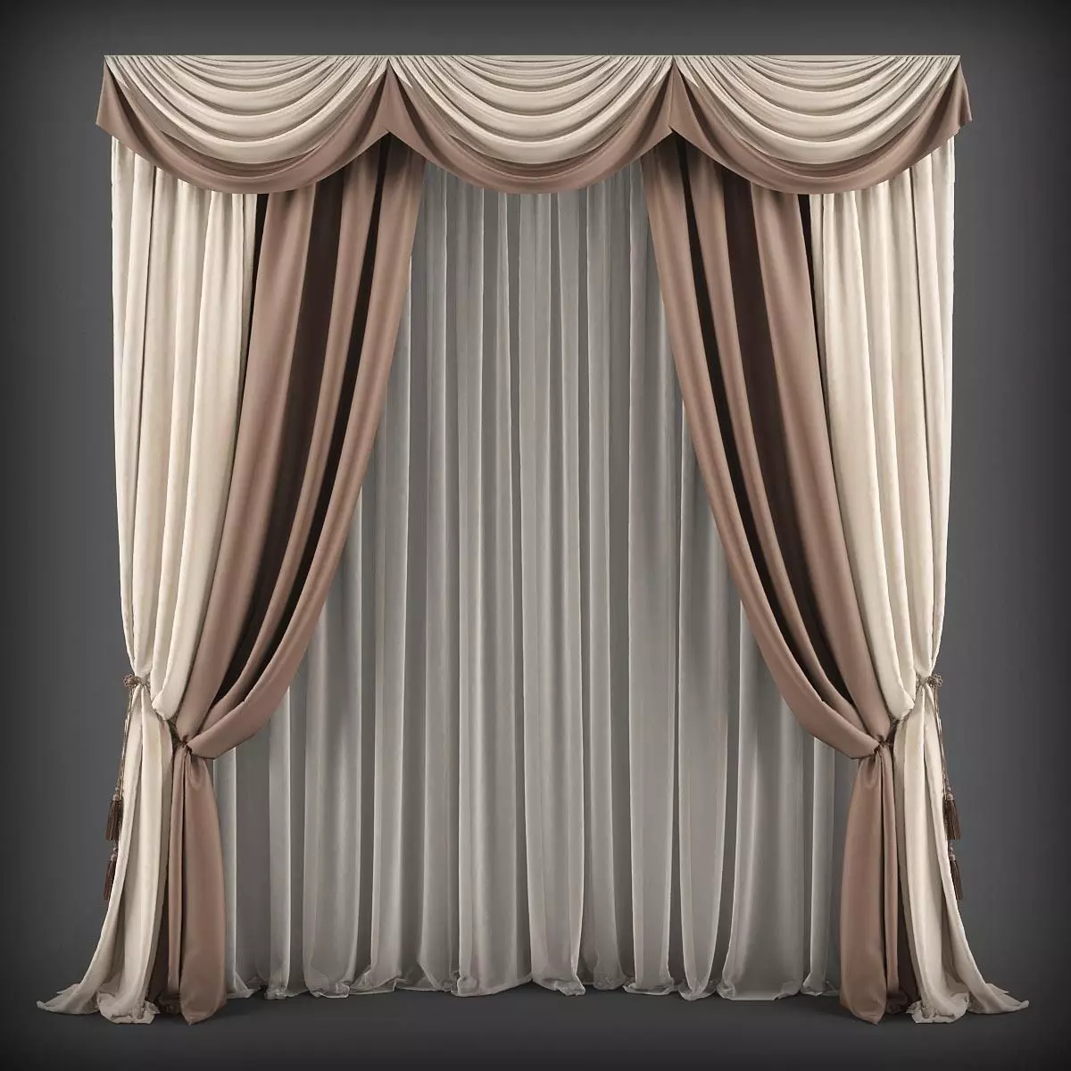 Curtain 3D model 121 3D model_0