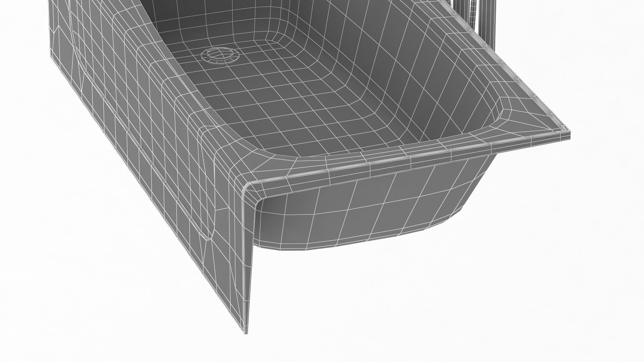 Enameled Cast Iron Bathtub 3D model_15