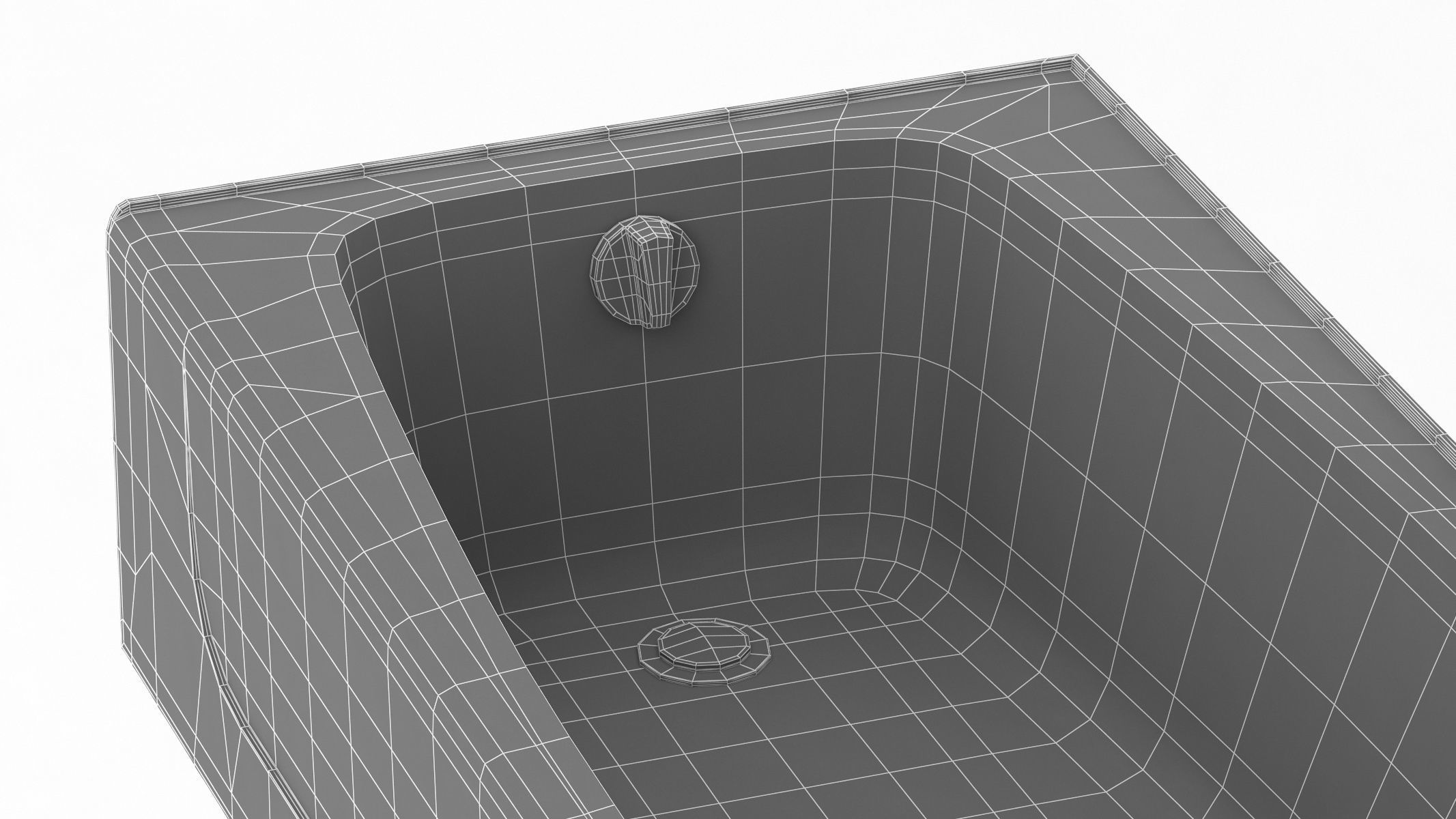 Enameled Cast Iron Bathtub 3D model_16