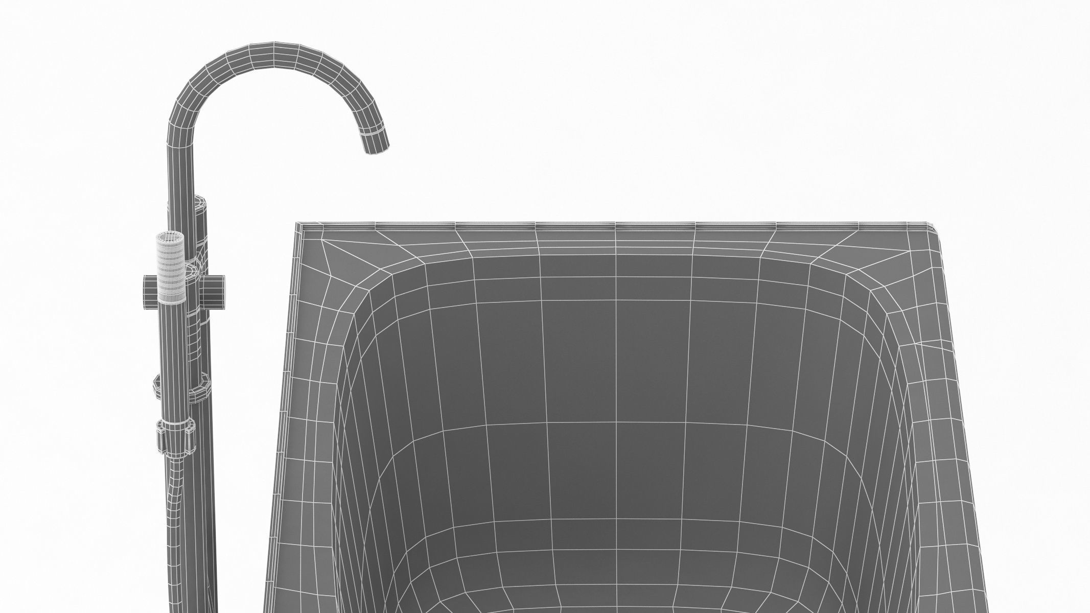 Enameled Cast Iron Bathtub 3D model_18