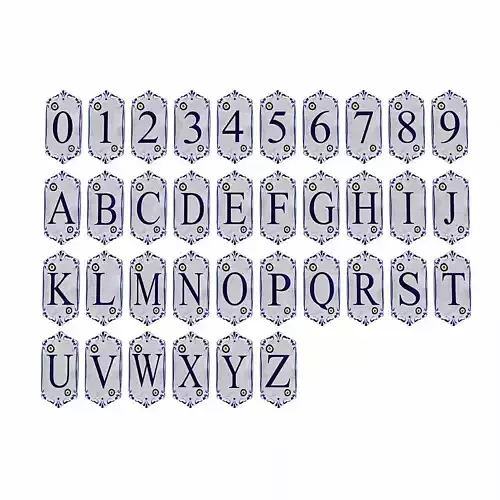 3D ancient stone alphabet