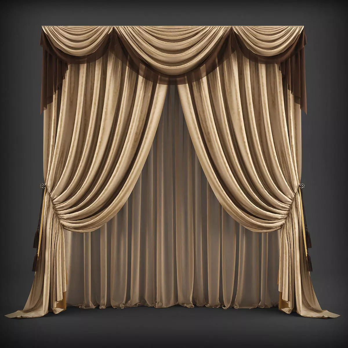Curtain 3D model 122 3D model_0