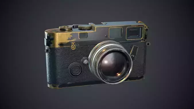 old style photo camera Low-poly 3D model