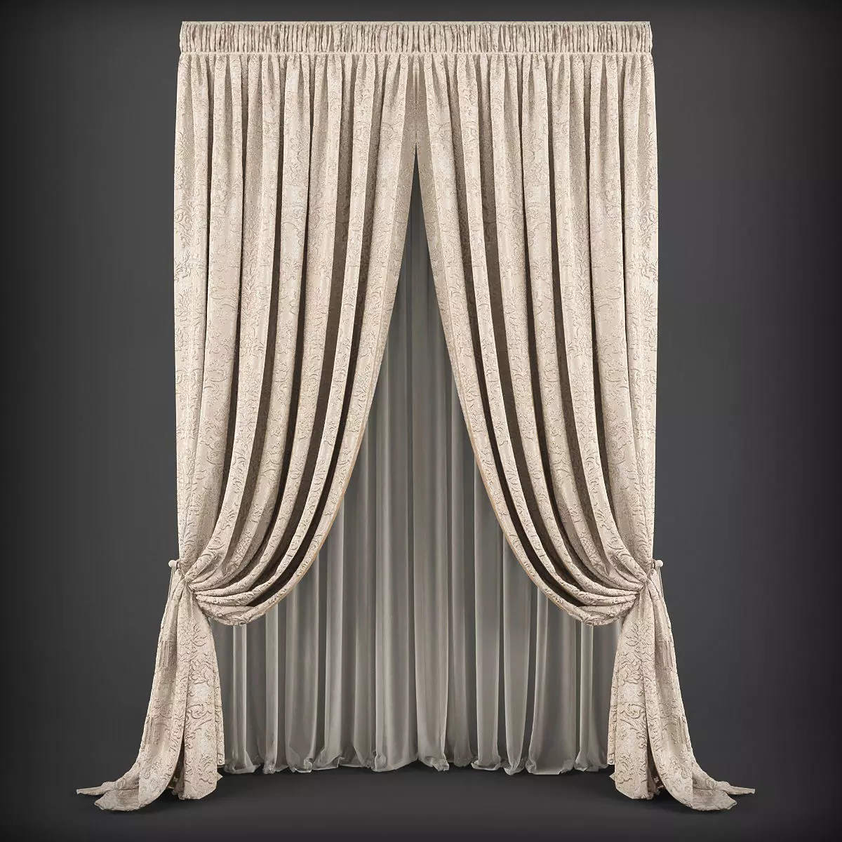 Curtain 3D model 123 3D model_0