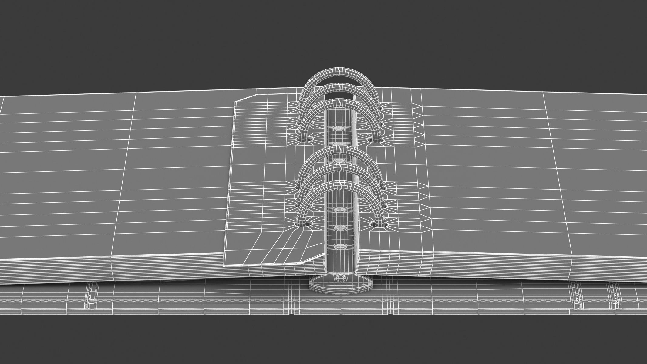 Leather Black Organizer Open 3D model_19