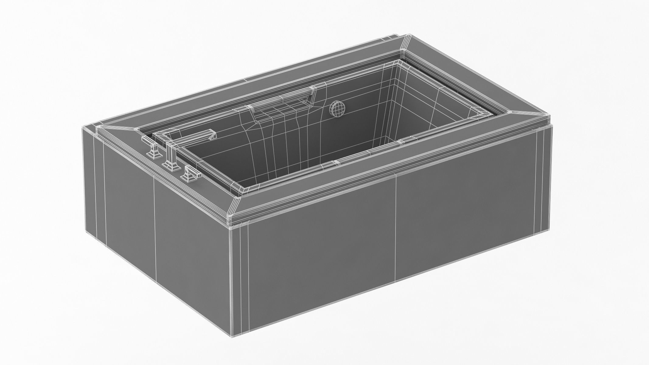 TOTO Lloyd Soaker Bathtub 3D model_12