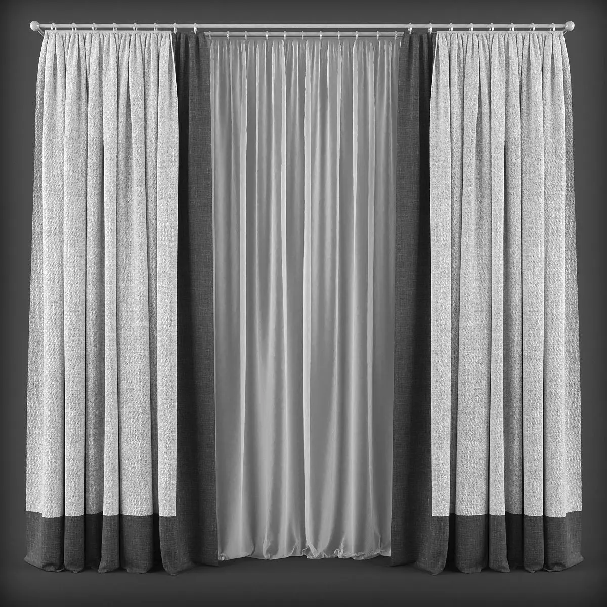 Curtain 3D model 125 3D model_0