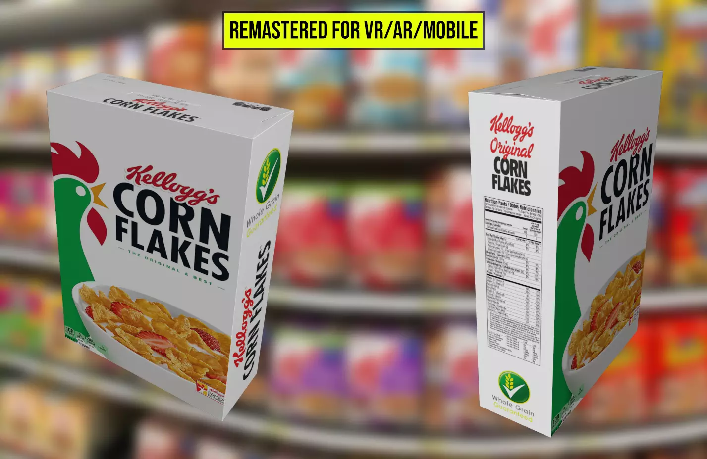 Cornflakes Box            Remastered for VR AR and Mobile Low-poly 3D model_0