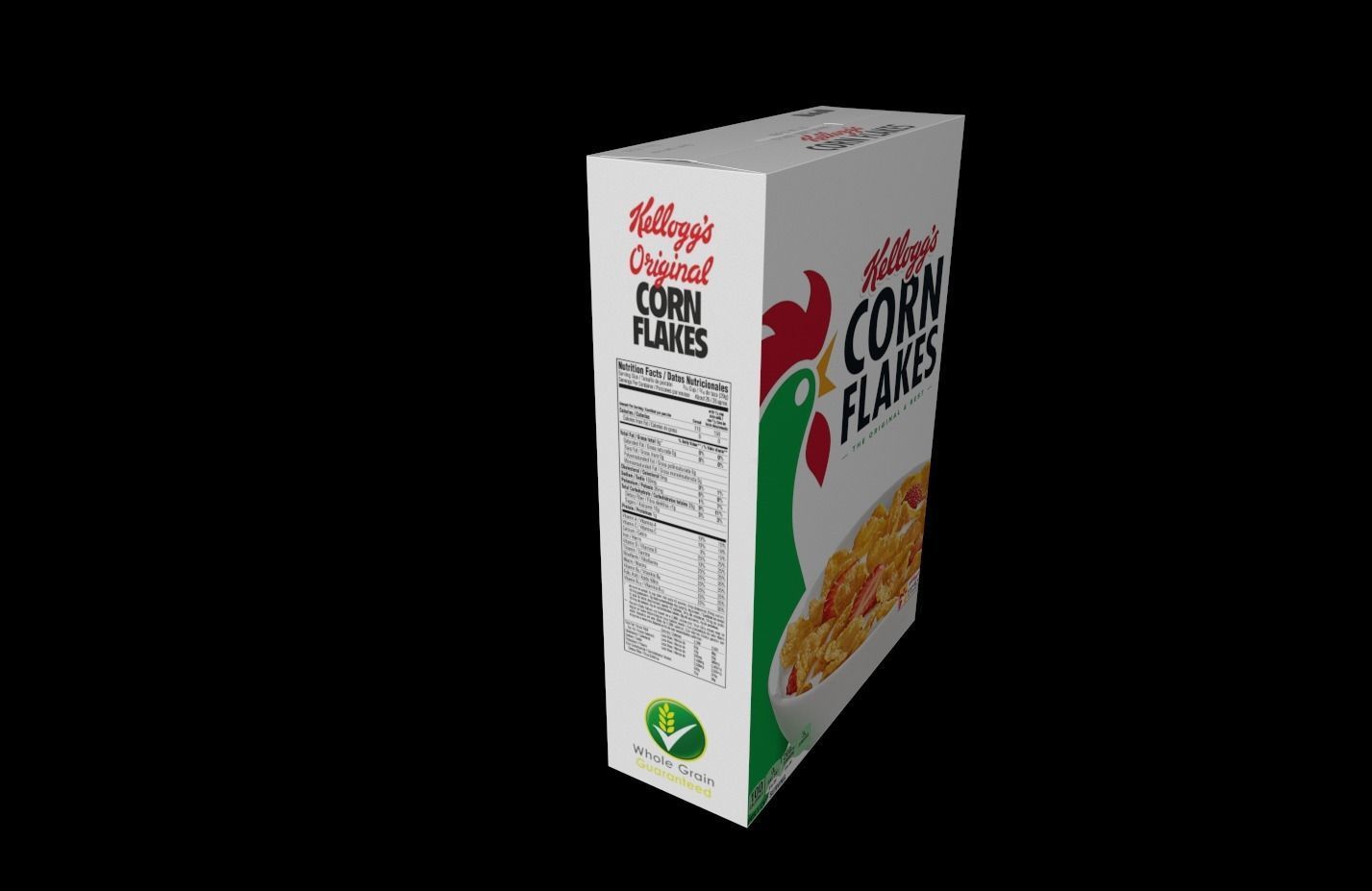 Cornflakes Box            Remastered for VR AR and Mobile Low-poly 3D model_2