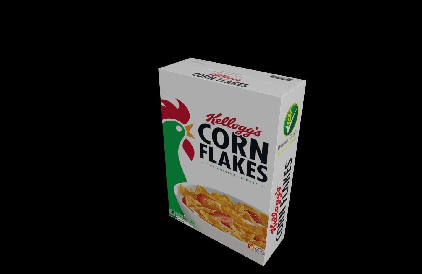 Cornflakes Box            Remastered for VR AR and Mobile Low-poly 3D model_1
