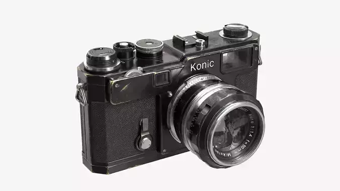 Vintage Camera  Low-poly 3D model