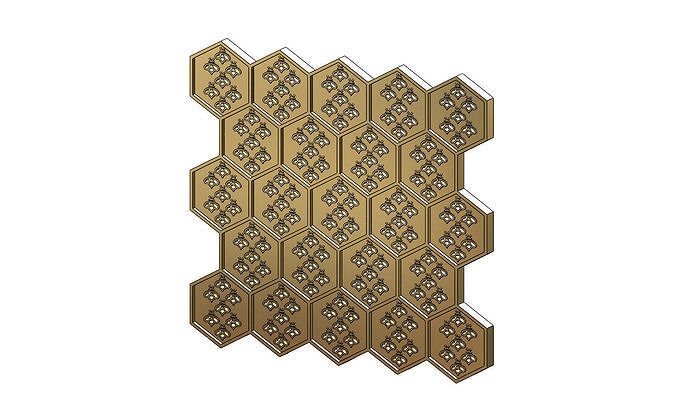 Beehive motif  panel for 3dprinting and cnc 3D print model